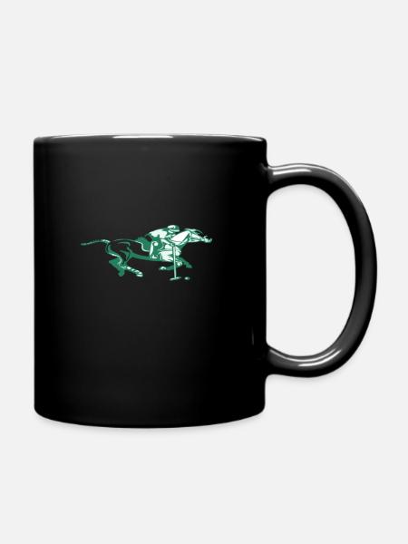 horse polo ride sport - Full Colour Mug - black