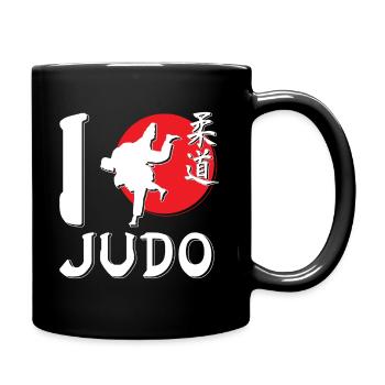 Judo fighters love martial arts - Full Colour Mug - black - Right