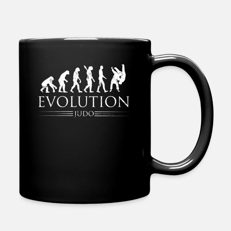Judo-Kämpfer-Evolution - Tasse einfarbig - Schwarz