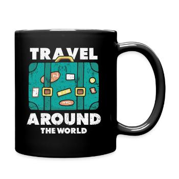 Voyage voyageur du monde - Mug uni - noir - Droite