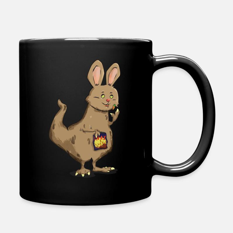 Bunny Rabbit Dinosaur T-Rex Pet Gift - Full Colour Mug - black