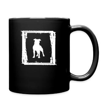 Hund Pit bull Terrier Welpe Pit Bull - Tasse einfarbig - Schwarz - Rechts