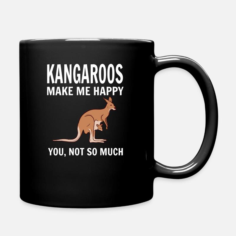 Känguru - Tasse einfarbig - Schwarz