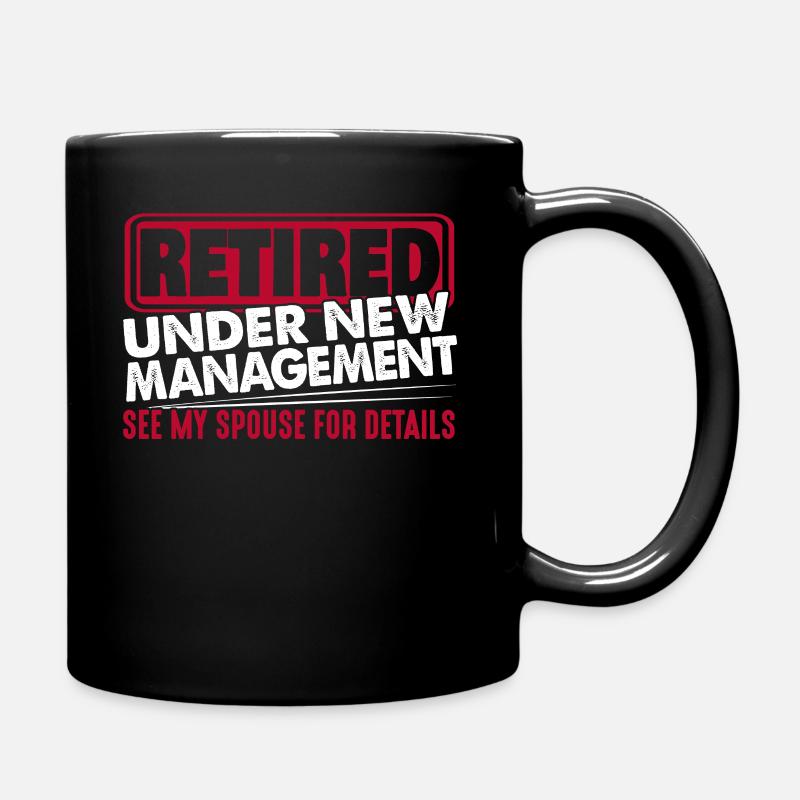 Retired Pensioniert Ruhestand Rentner Rente - Tasse einfarbig - Schwarz