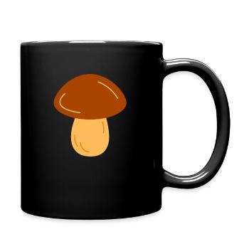 mushroom - Full Colour Mug - black - Right