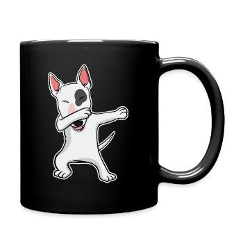 Bull Terrier Dog Dabbing Dance Funny Gift - Mug uni - noir - Droite