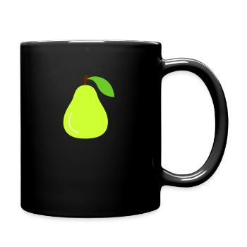 Birne - Tasse einfarbig - Schwarz - Rechts