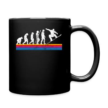 Snowboard Evolution - Tasse einfarbig - Schwarz - Rechts