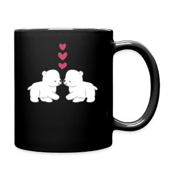 Polar Bear Polar Bear - Saint Valentin - Cadeau - Couple - Mug uni - noir - Droite