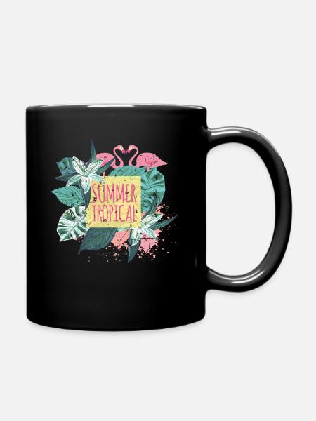 Sommer Paradies - Tasse einfarbig - Schwarz
