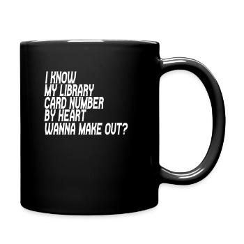 Bibliothek Kartennummer - Tasse einfarbig - Schwarz - Rechts