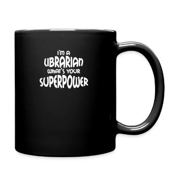 Librarian superpower - Full Colour Mug - black - Right