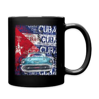 T-shirt de voiture vintage Cuba Havana - Mug uni - noir - Droite