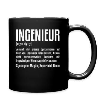 Ingenieur Definition | Ingenieurwesen Technik IT - Tasse einfarbig - Schwarz - Rechts