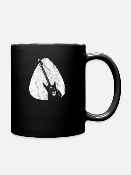 Gitarren Plectrum Retro Vintage Rock & Roll Shirt - Tasse einfarbig - Schwarz