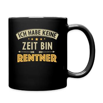 Rente - Tasse einfarbig - Schwarz - Rechts