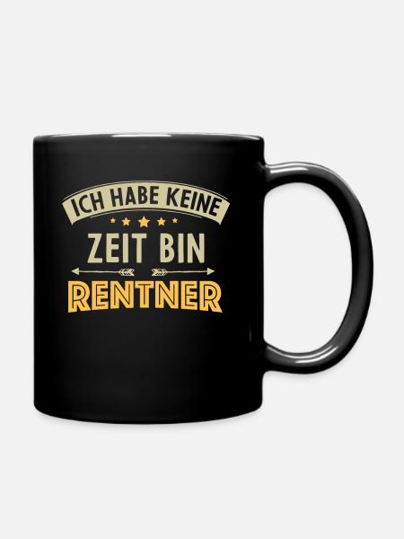 Rente - Tasse einfarbig - Schwarz