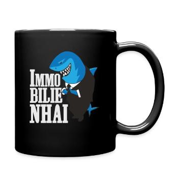 Immobilenhai Immobilien Investment Geld Makler - Tasse einfarbig - Schwarz - Rechts