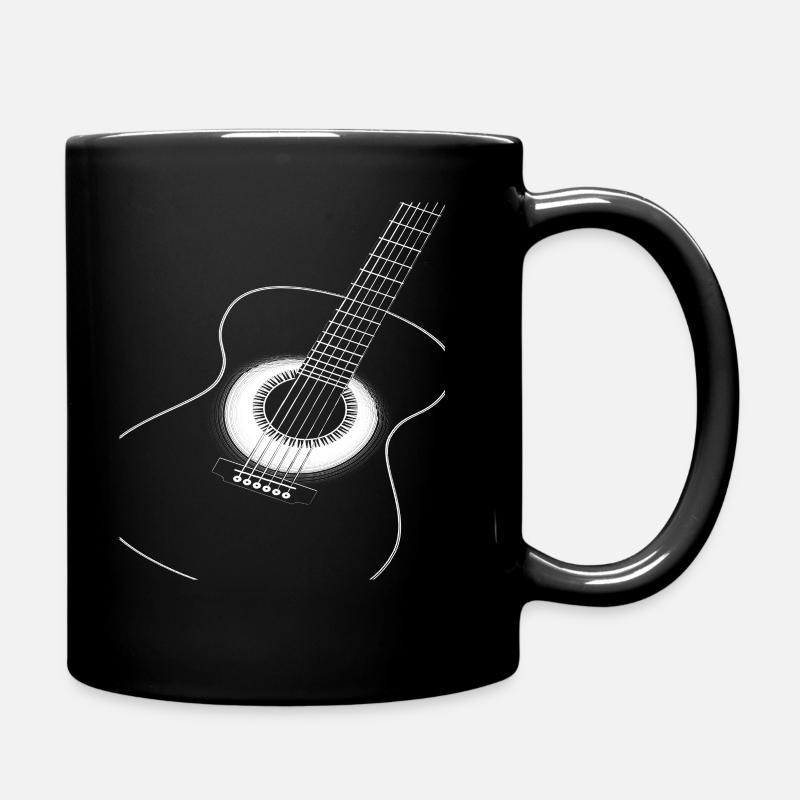 Acoustic guitar - Full Colour Mug - black