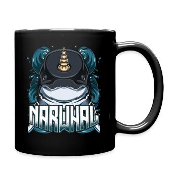 Narwals - Tasse einfarbig - Schwarz - Rechts