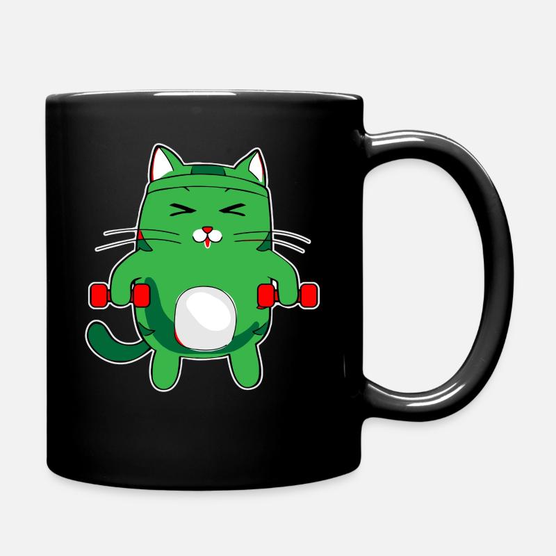 CAT GYM - Katzen Pumper - Tasse einfarbig - Schwarz