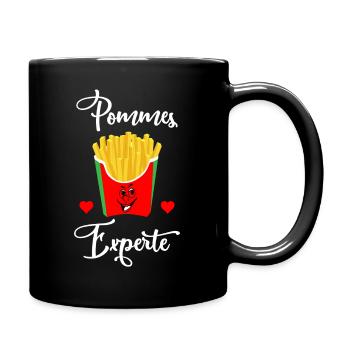 Pommes Experte - Tasse einfarbig - Schwarz - Rechts