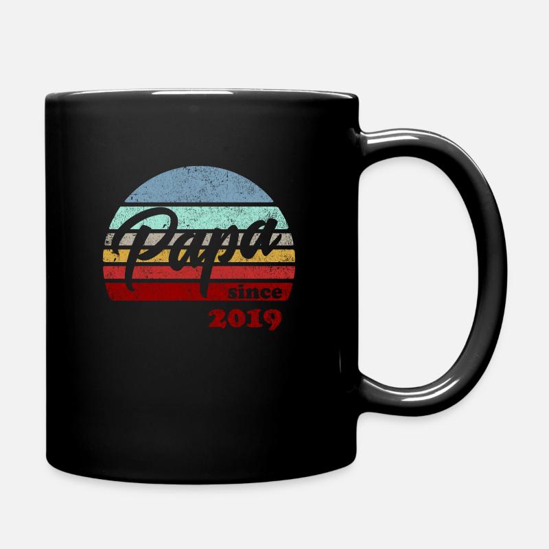 Papa Geburt Geschenk Geschenkidee 2019 Baby Vater - Tasse einfarbig - Schwarz