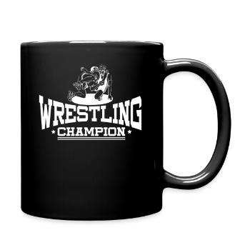 Wrestling Wrestler Ringen Ringer Ring Geschenk - Tasse einfarbig - Schwarz - Rechts