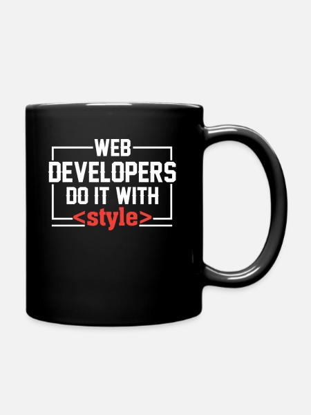 Les développeurs Web le font avec - Mug uni - noir