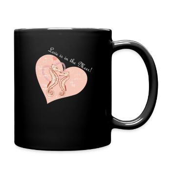 Love is in the sea - Full Colour Mug - black - Right
