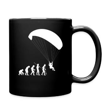 Evolution du parapente - Mug uni - noir - Droite