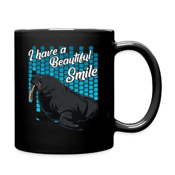Walross - Tasse einfarbig - Schwarz - Rechts