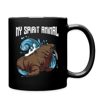 Walross - Tasse einfarbig - Schwarz - Rechts