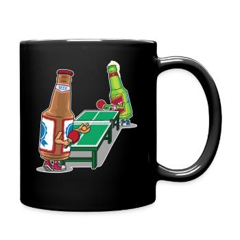 Drôle de bière pong nerd geek étudiant à boire jeu - Mug uni - noir - Droite