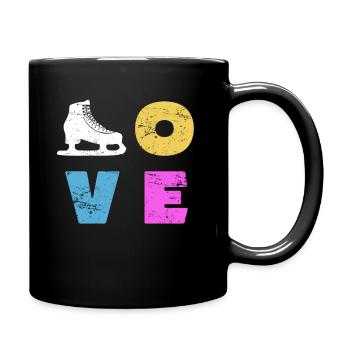 Eiskunstlauf Schlittschuh - Tasse einfarbig - Schwarz - Rechts