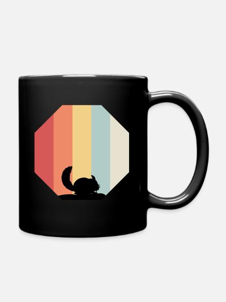 Chinchilla retro vintage gift - Full Colour Mug - black