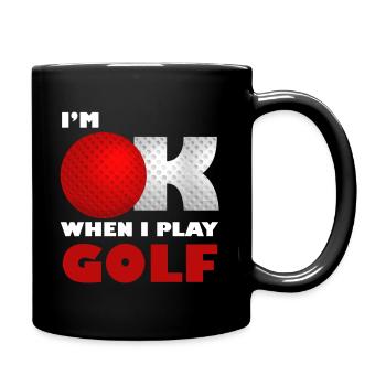 Golf Balle Club sport sport cadeau - Mug uni - noir - Droite