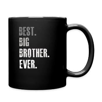 bester großer Bruder aller Zeiten - Tasse einfarbig - Schwarz - Rechts