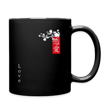 Japanese Kanji Love - Full Colour Mug - black - Right