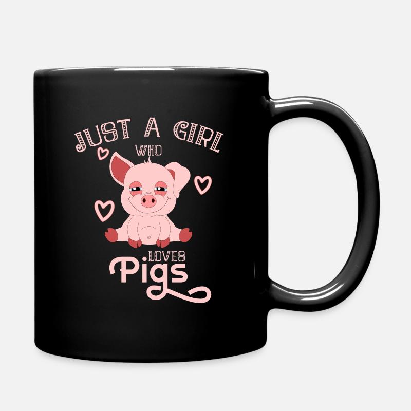 Cochon cochon cochon petite fille jour de valentine - Mug uni - noir