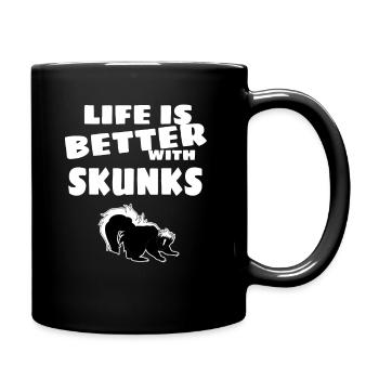 Stinktier - Tasse einfarbig - Schwarz - Rechts