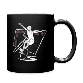 Cadeau de gymnastique vélo art - Mug uni - noir - Droite