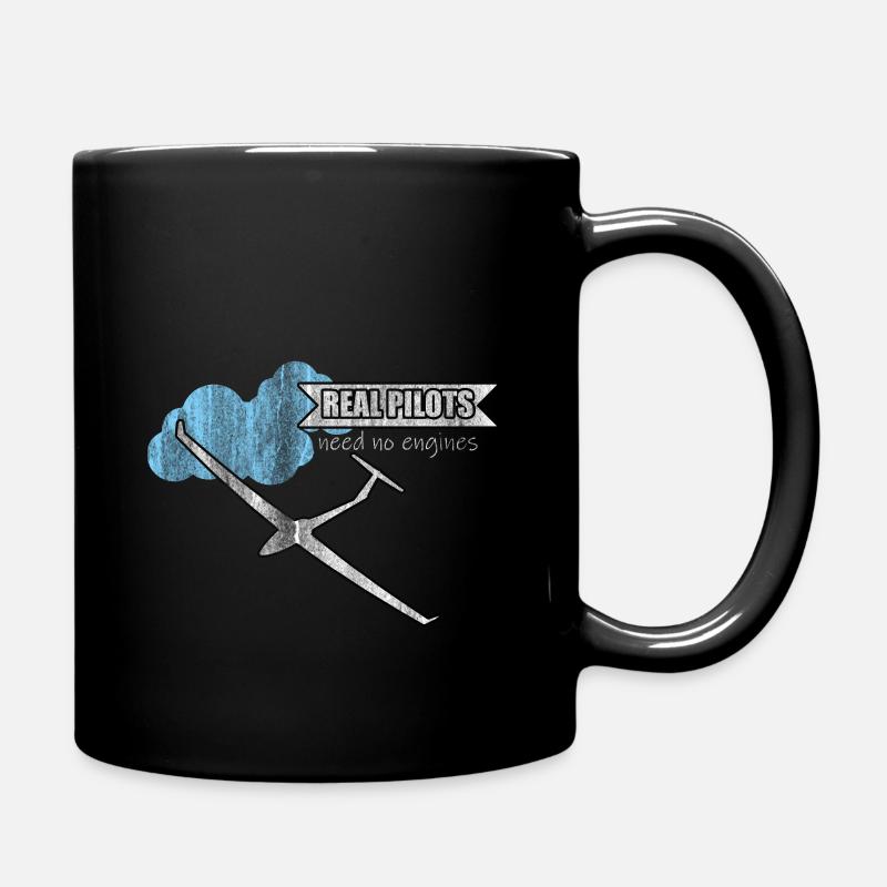Segelfliegen Pilot - Tasse einfarbig - Schwarz