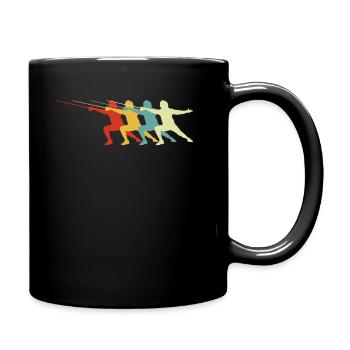 Fecht - fencing - Shirt - Tasse einfarbig - Schwarz - Rechts