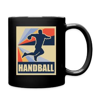 Handball ball sport retro cadeau - Mug uni - noir - Droite