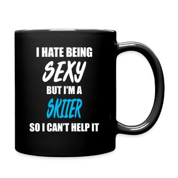 Ski skiing - Full Colour Mug - black - Right