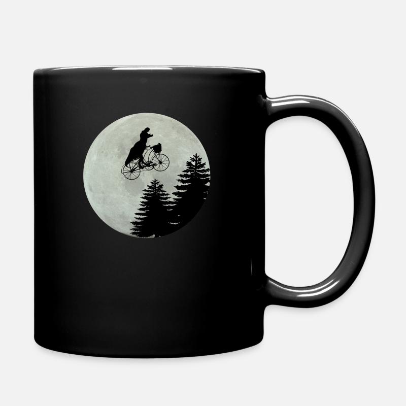 farrad Dino Dinosaurier Mond Vollmond Geschenk fun - Tasse einfarbig - Schwarz