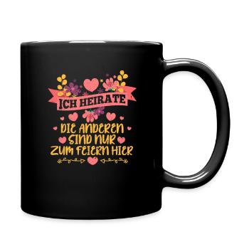 Junggesellinnenabschied - Tasse einfarbig - Schwarz - Rechts