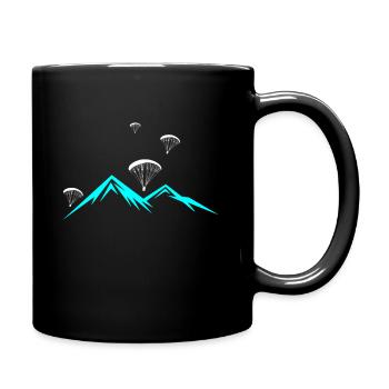 Paragliding view - Full Colour Mug - black - Right
