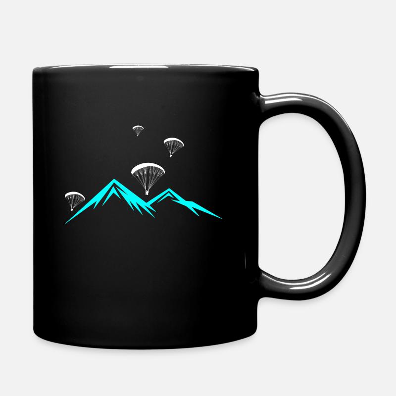 Paragliding view - Full Colour Mug - black